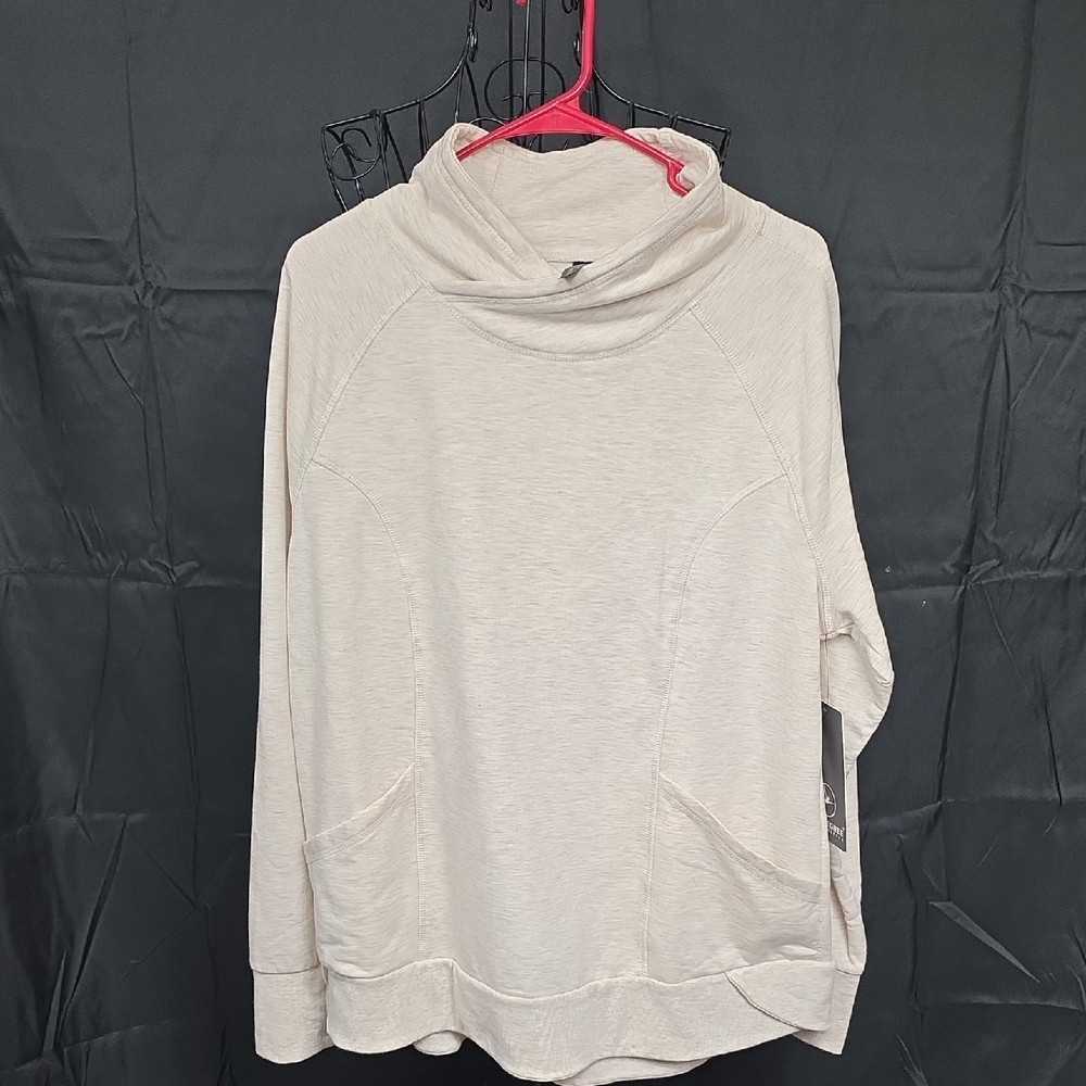 90' Degree By Reflex Pull Over Color Oatmeal Womens Size 1X (W118)